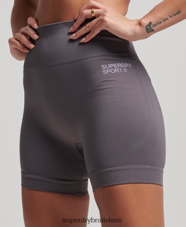 Superdry ženy bezšvové šortky s jadrom 6B4ZTR3148 oblečenie sivá