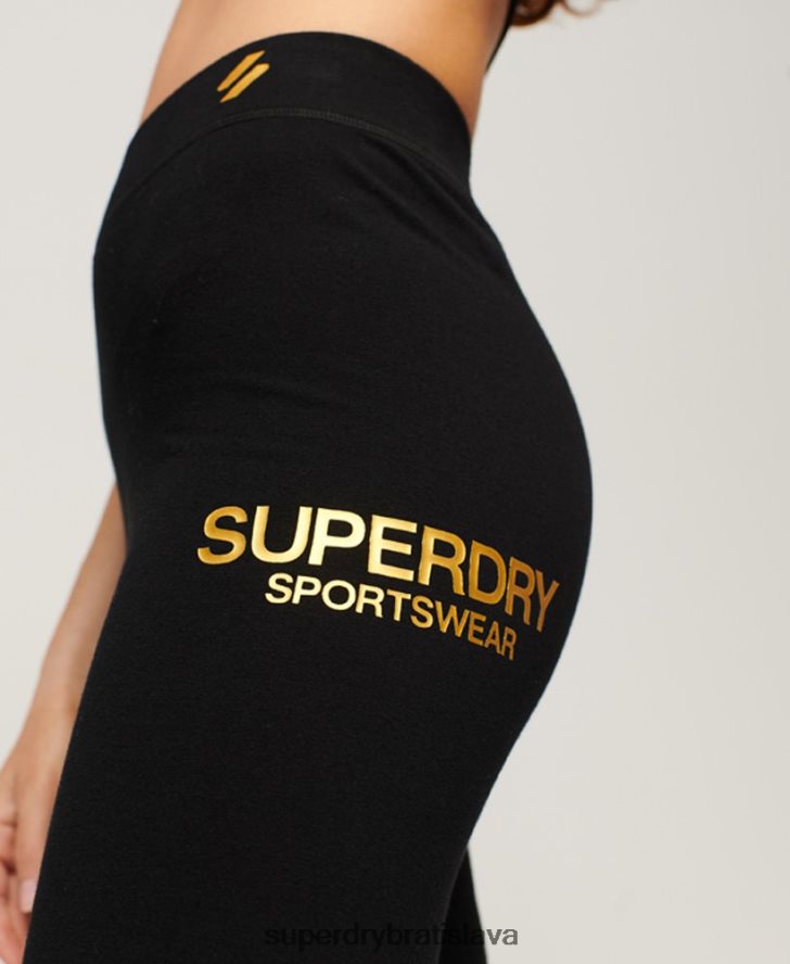 Superdry ženy core športové legíny 6B4ZTR4044 oblečenie čierna