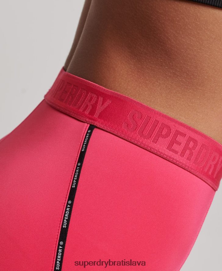 Superdry ženy cvičné značkové elastické legíny 6B4ZTR4059 oblečenie Ružová