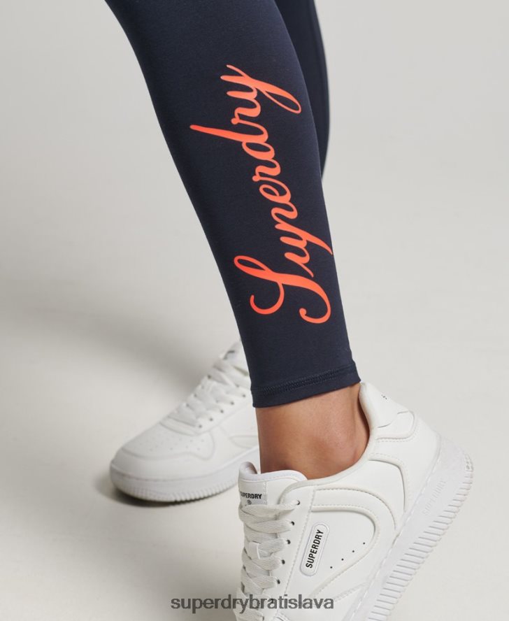 Superdry ženy dedičné legíny 6B4ZTR4088 oblečenie námorníctvo