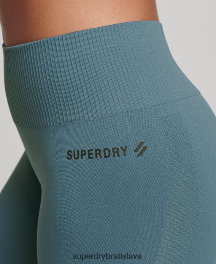 Superdry ženy jadrové bezšvové pančuchové nohavice 6B4ZTR4064 oblečenie Modrá