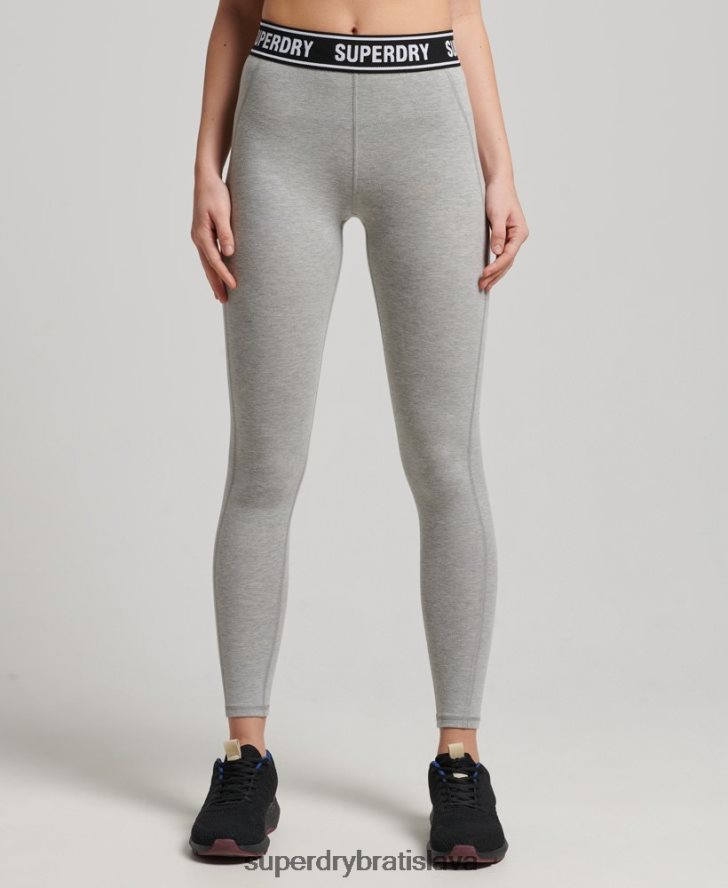 Superdry ženy nezávislé páskové legíny 6B4ZTR6585 oblečenie sivá
