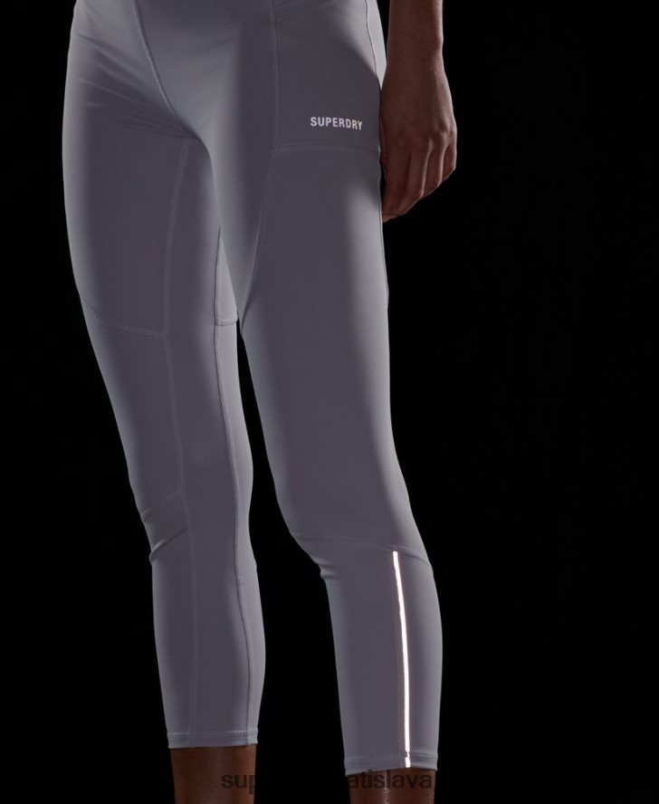 Superdry ženy spustiť 7/8 úzke legíny 6B4ZTR6334 oblečenie svetlo šedá