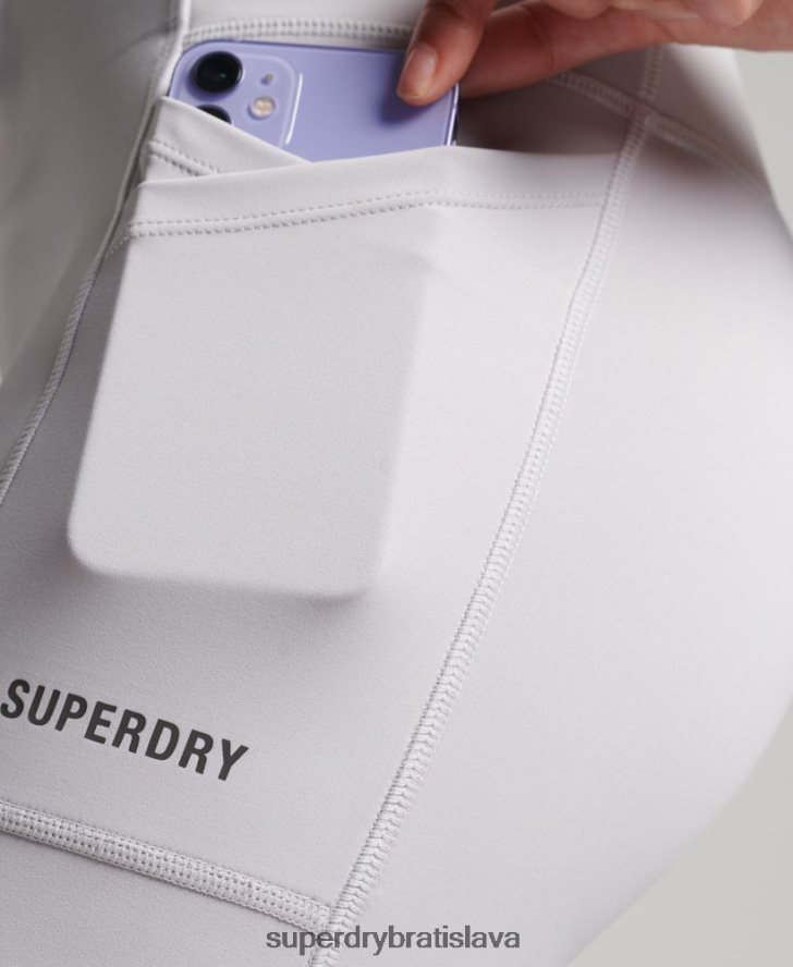 Superdry ženy spustiť 7/8 úzke legíny 6B4ZTR6334 oblečenie svetlo šedá