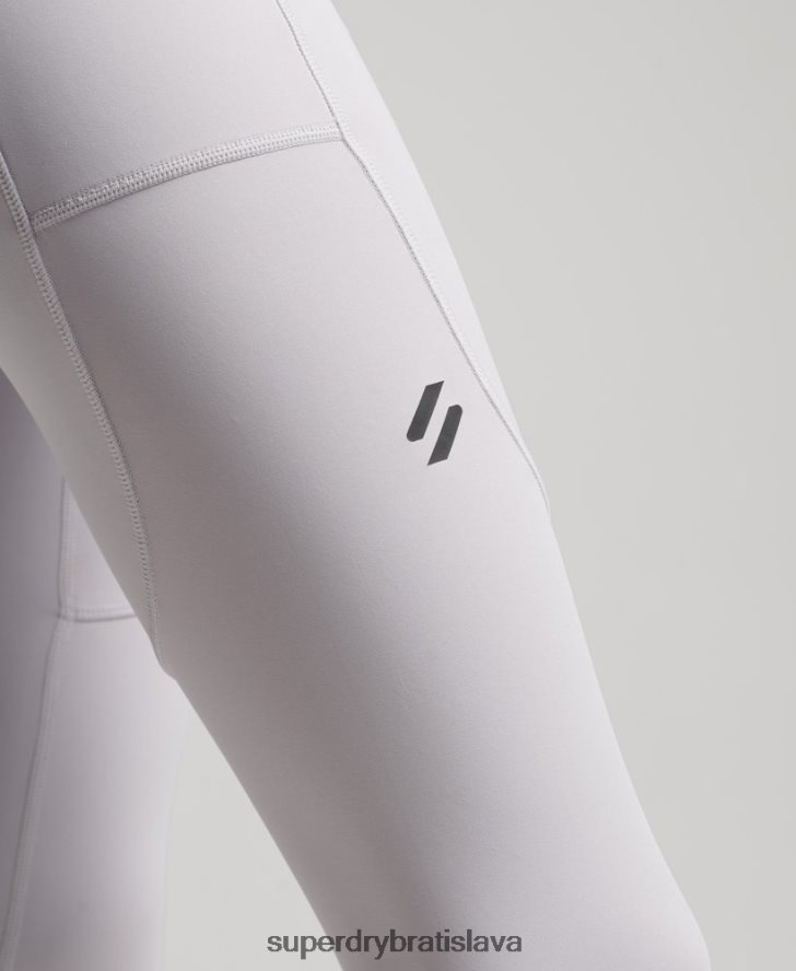 Superdry ženy spustiť 7/8 úzke legíny 6B4ZTR6334 oblečenie svetlo šedá