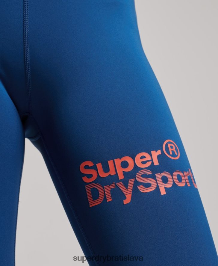 Superdry ženy tréningové crossové 7/8 legíny 6B4ZTR4056 oblečenie Modrá