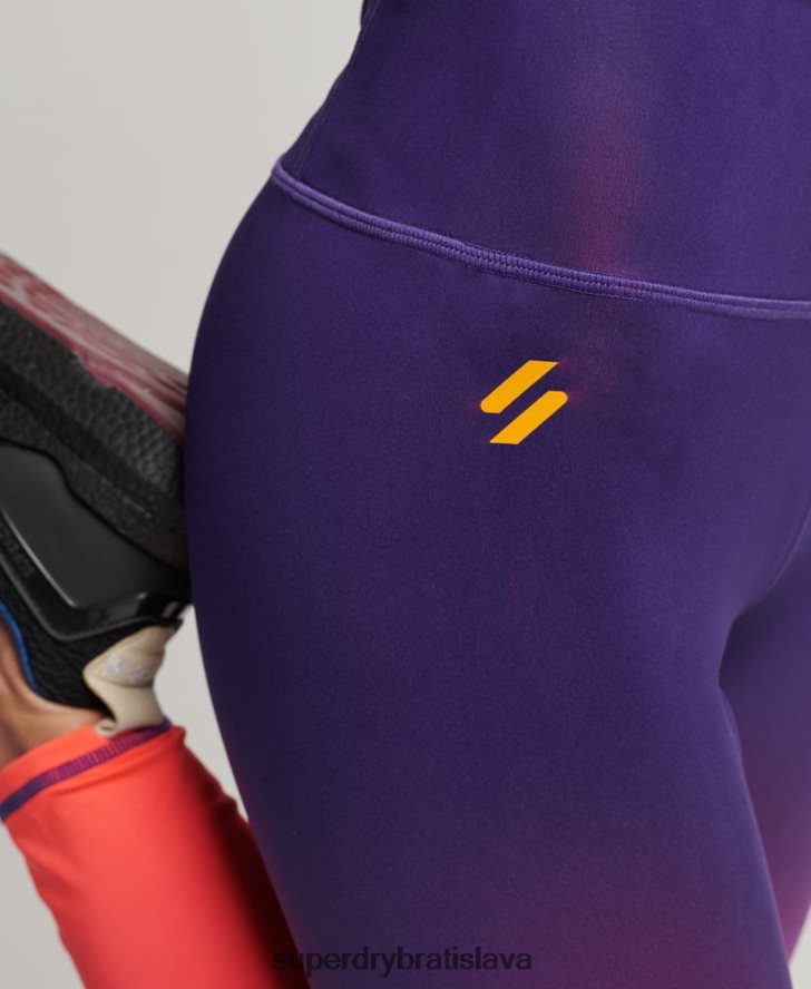 Superdry ženy tréningové nevyhnutné legíny 6B4ZTR4045 oblečenie Modrá