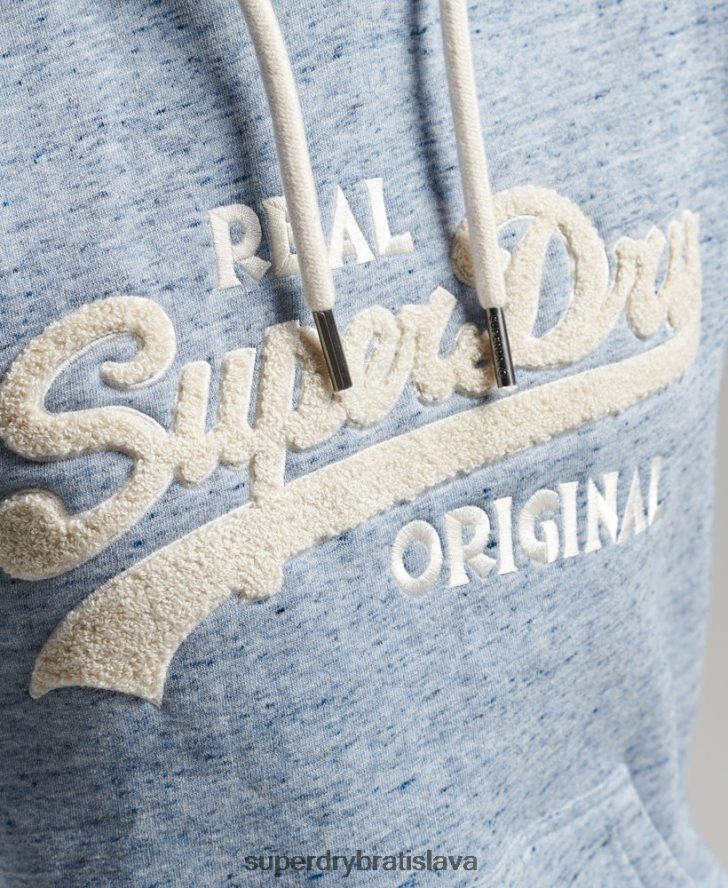 Superdry ženy Kolegiálna mikina s vintage logom 6B4ZTR2320 oblečenie svetlo modrá