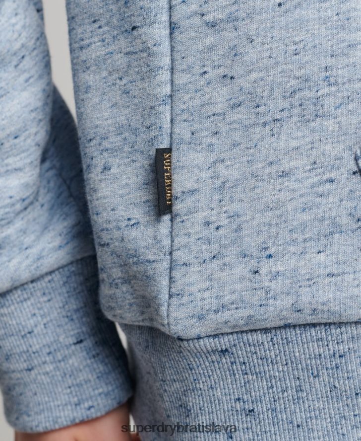 Superdry ženy Kolegiálna mikina s vintage logom 6B4ZTR2320 oblečenie svetlo modrá