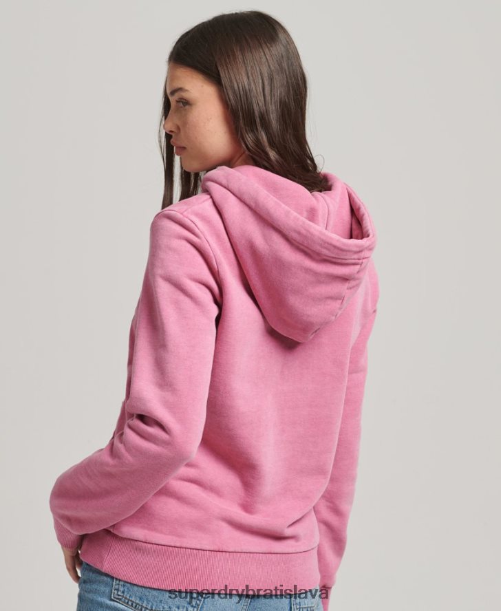 Superdry ženy Mikina s kapucňou do terénu z 90. rokov 6B4ZTR5749 oblečenie Ružová
