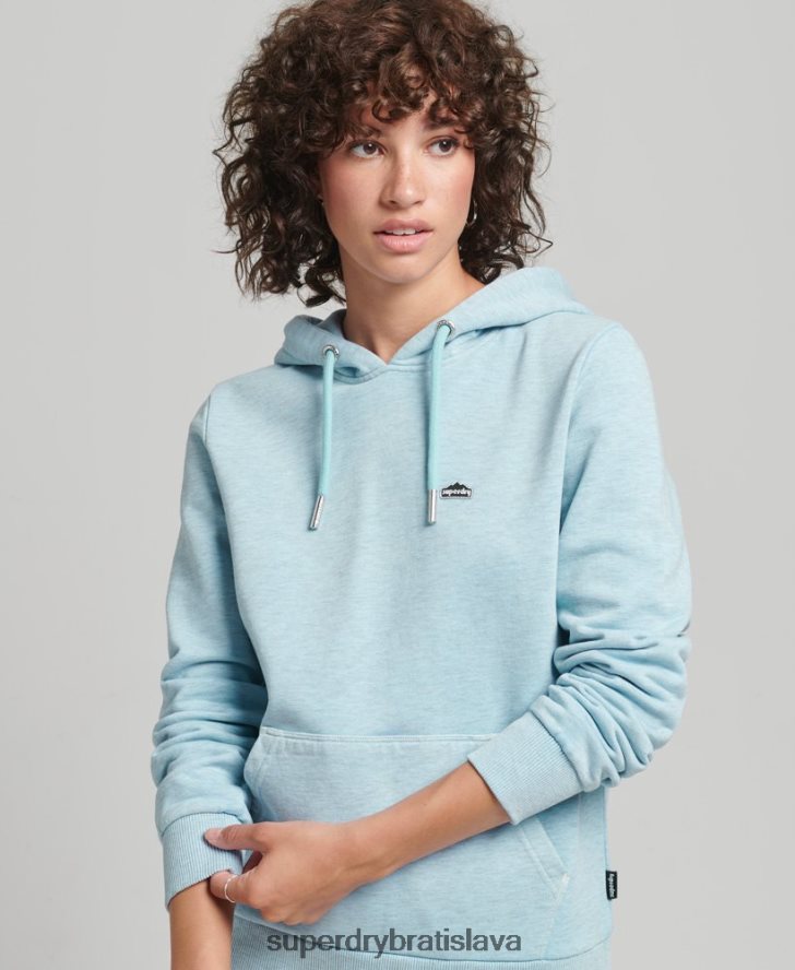 Superdry ženy Mikina s kapucňou do terénu z 90. rokov 6B4ZTR5907 oblečenie svetlo modrá