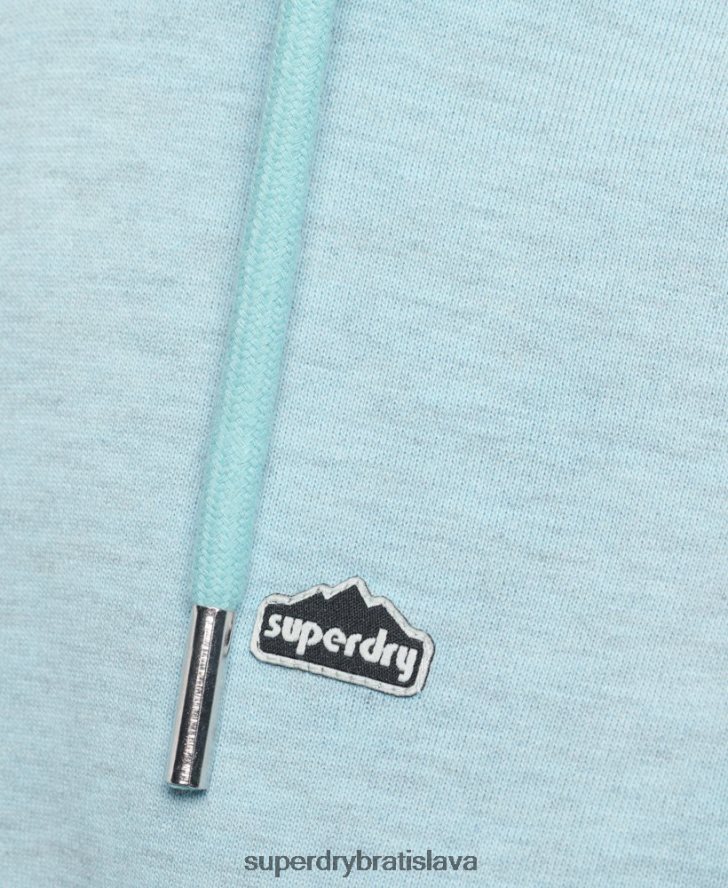 Superdry ženy Mikina s kapucňou do terénu z 90. rokov 6B4ZTR5907 oblečenie svetlo modrá