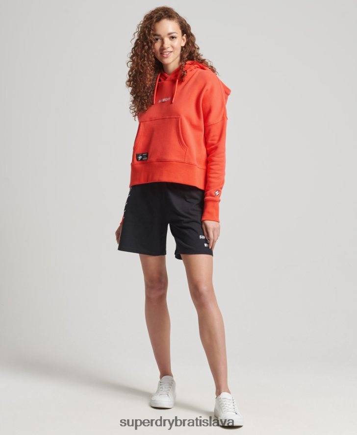 Superdry ženy Mikina s kapucňou s mikro logom 6B4ZTR5903 oblečenie koralový