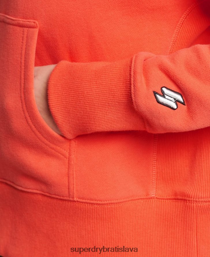 Superdry ženy Mikina s kapucňou s mikro logom 6B4ZTR5903 oblečenie koralový