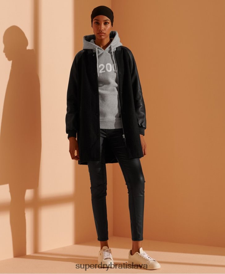 Superdry ženy Mikina s kapucňou z roku 2003 6B4ZTR3475 oblečenie sivá