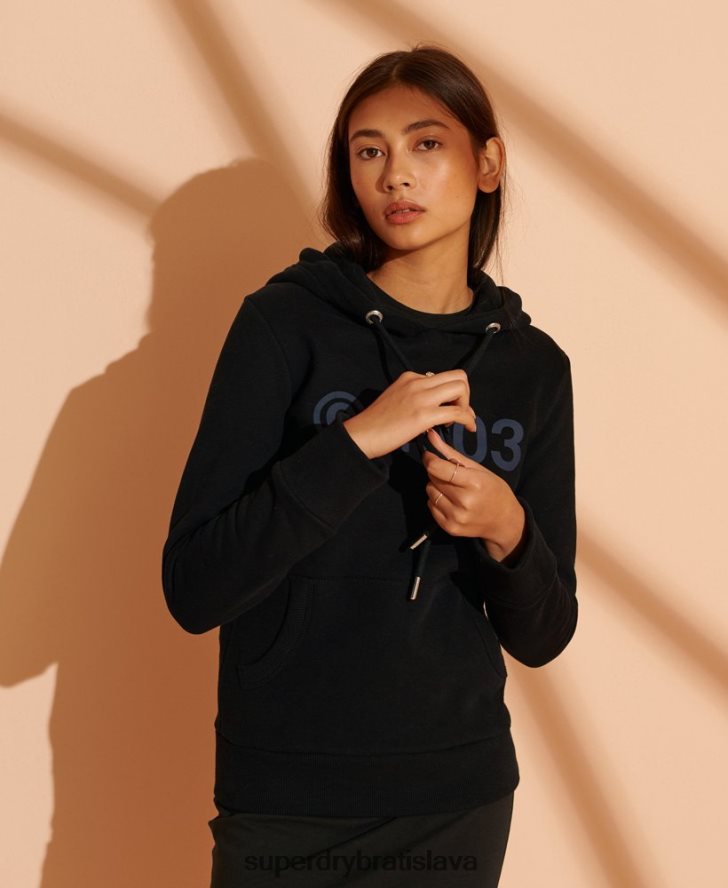Superdry ženy Mikina s kapucňou z roku 2003 6B4ZTR5948 oblečenie čierna