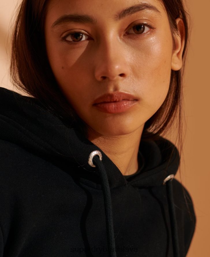 Superdry ženy Mikina s kapucňou z roku 2003 6B4ZTR5948 oblečenie čierna