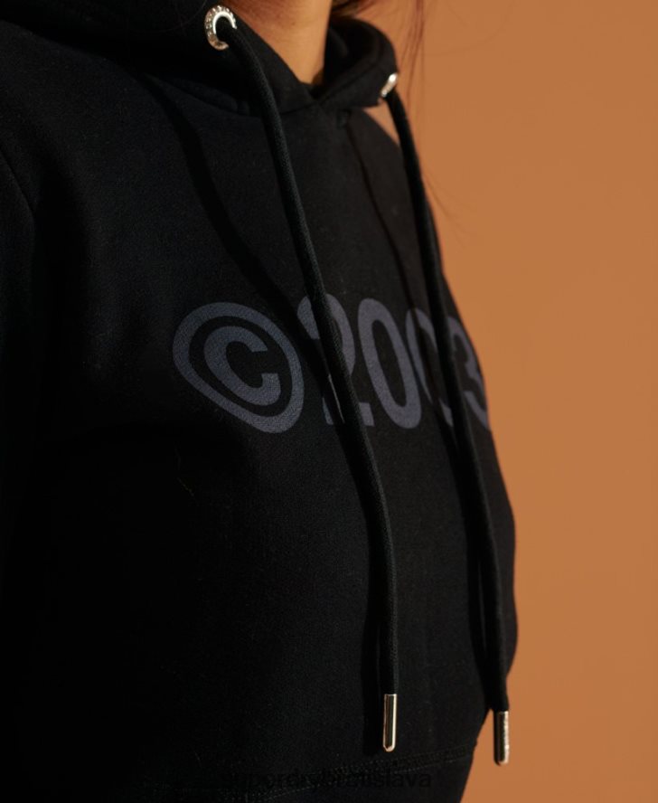 Superdry ženy Mikina s kapucňou z roku 2003 6B4ZTR5948 oblečenie čierna