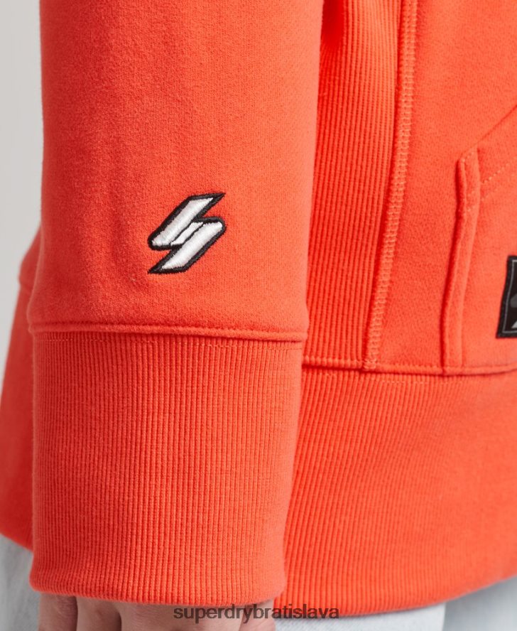 Superdry ženy Mikina s mikro logom 6B4ZTR5812 oblečenie koralový