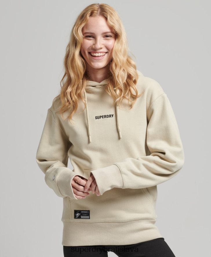 Superdry ženy Mikina s mikro logom 6B4ZTR5884 oblečenie béžová