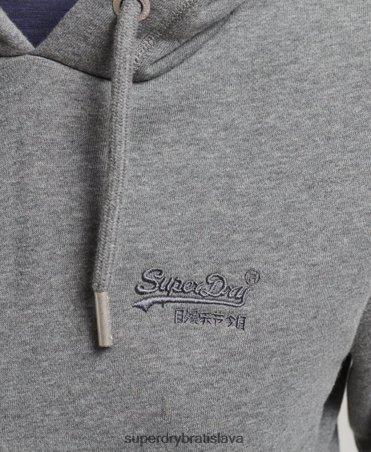 Superdry ženy Mikina s podstatným logom z organickej bavlny 6B4ZTR6108 oblečenie sivá