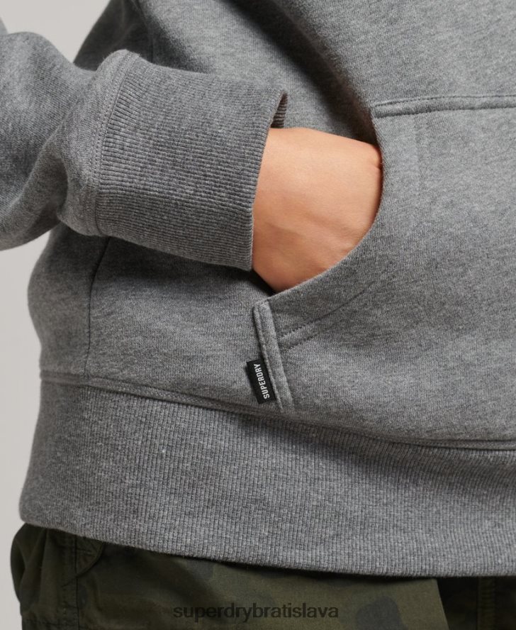 Superdry ženy Mikina s podstatným logom z organickej bavlny 6B4ZTR6108 oblečenie sivá
