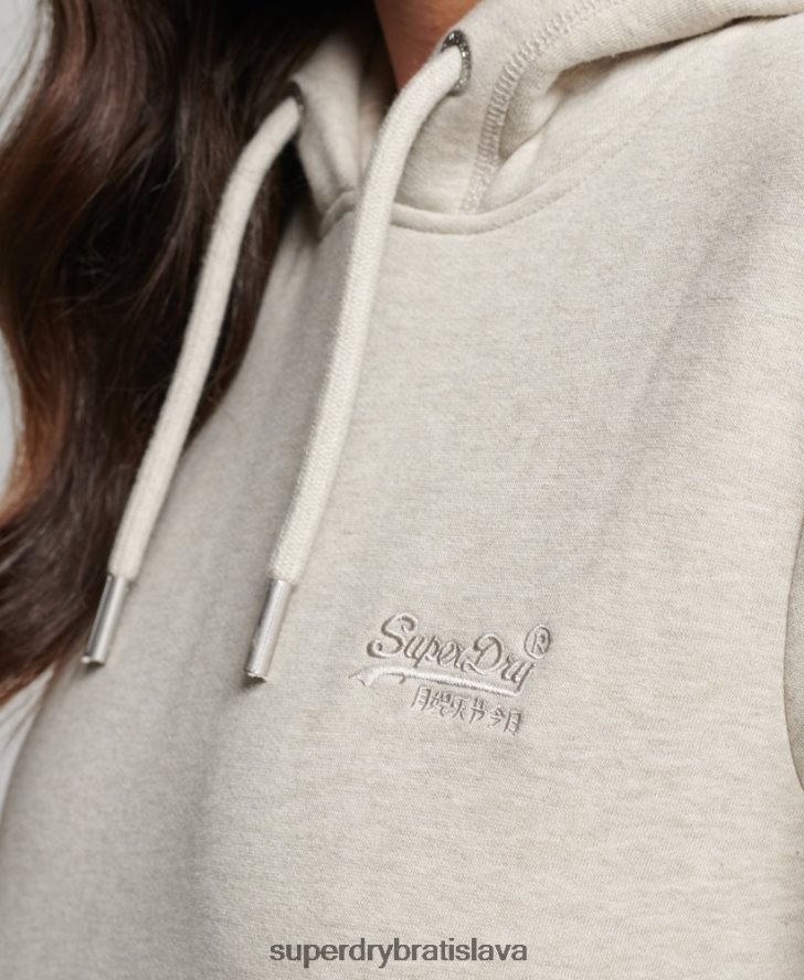 Superdry ženy Mikina s podstatným logom z organickej bavlny 6B4ZTR6151 oblečenie krém
