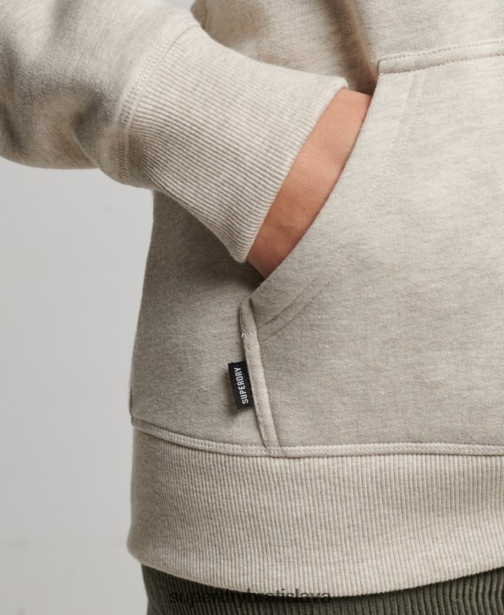 Superdry ženy Mikina s podstatným logom z organickej bavlny 6B4ZTR6151 oblečenie krém