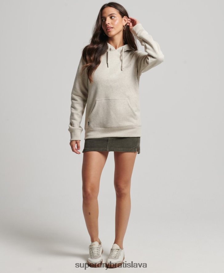 Superdry ženy Mikina s podstatným logom z organickej bavlny 6B4ZTR6151 oblečenie krém