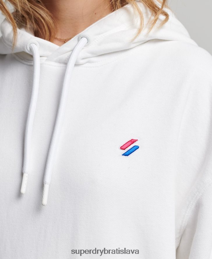 Superdry ženy Nadrozmerná mikina s kapucňou z organickej bavlny 6B4ZTR5768 oblečenie biely