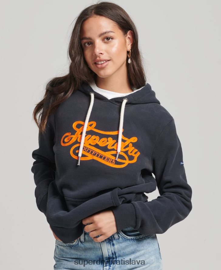 Superdry ženy Pride & craft mikina s kapucňou 6B4ZTR3378 oblečenie námorníctvo