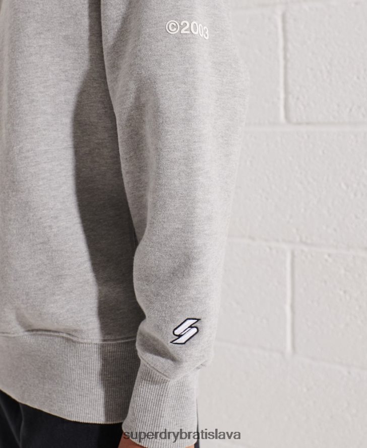 Superdry ženy Spolupracujte logo crew mikina 6B4ZTR5813 oblečenie sivá