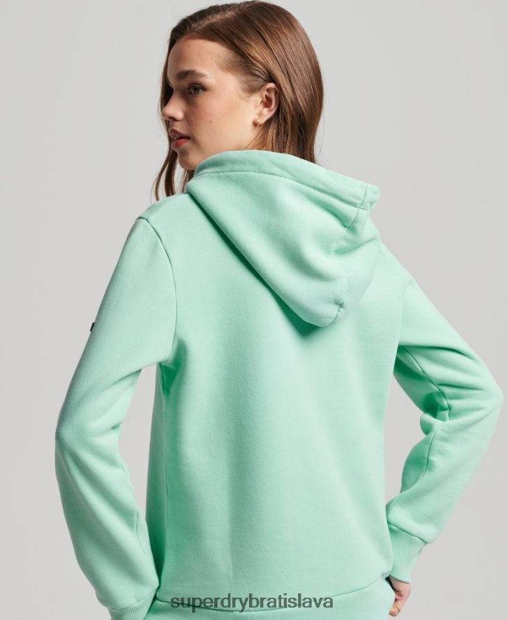 Superdry ženy Výpravná mikina s vintage logom 6B4ZTR2294 oblečenie zelená
