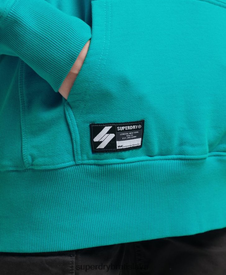 Superdry ženy Veľká mikina s kapucňou s polotónovým logom 6B4ZTR5933 oblečenie Modrá