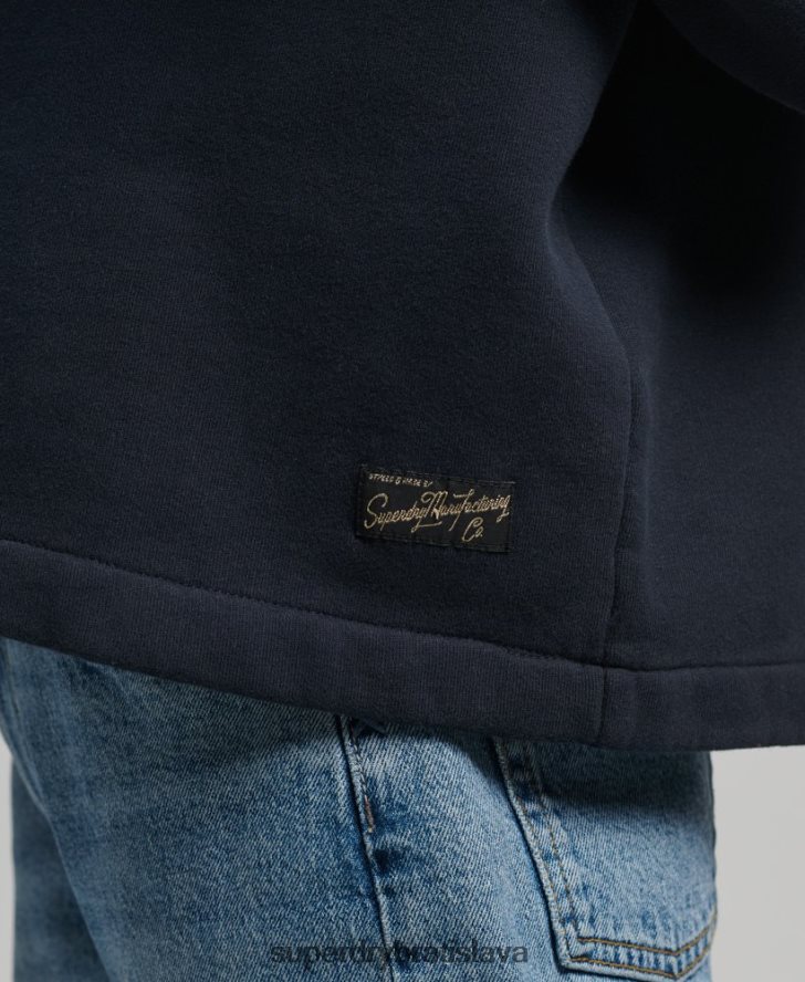 Superdry ženy Vintage box fit mikina s logom 6B4ZTR5864 oblečenie námorníctvo