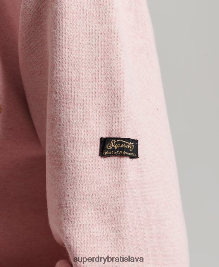 Superdry ženy Vintage kvetinová mikina s kapucňou 6B4ZTR3408 oblečenie Ružová