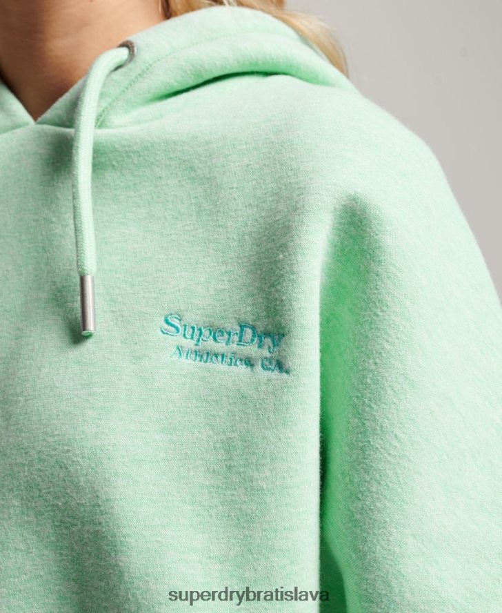 Superdry ženy Vintage logo crop mikina 6B4ZTR3319 oblečenie zelená