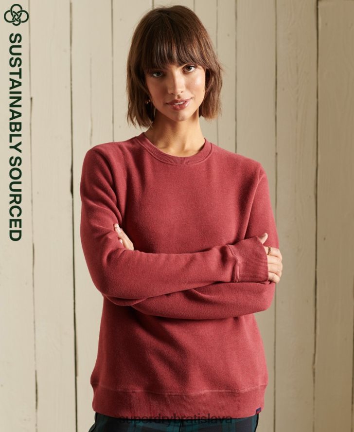 Superdry ženy Vintage mikina s logom z organickej bavlny 6B4ZTR3476 oblečenie červená