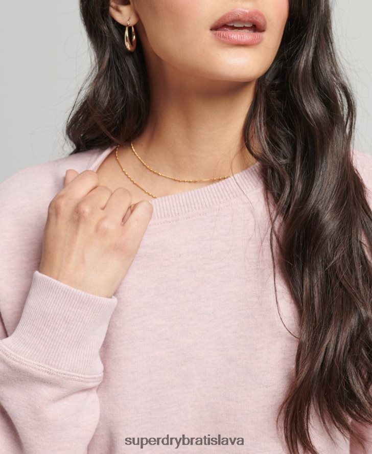 Superdry ženy Vintage mikina s logom z organickej bavlny 6B4ZTR5762 oblečenie Ružová