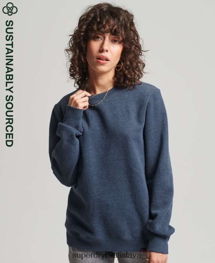 Superdry ženy Vintage mikina s logom z organickej bavlny 6B4ZTR5769 oblečenie námorníctvo