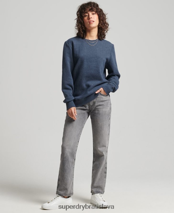 Superdry ženy Vintage mikina s logom z organickej bavlny 6B4ZTR5769 oblečenie námorníctvo