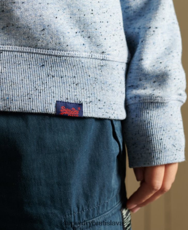 Superdry ženy Vintage mikina s logom z organickej bavlny 6B4ZTR5831 oblečenie svetlo modrá
