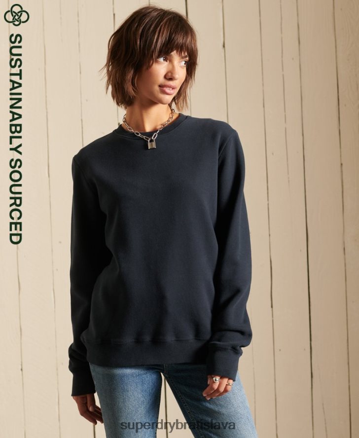 Superdry ženy Vintage mikina s logom z organickej bavlny 6B4ZTR6017 oblečenie námorníctvo
