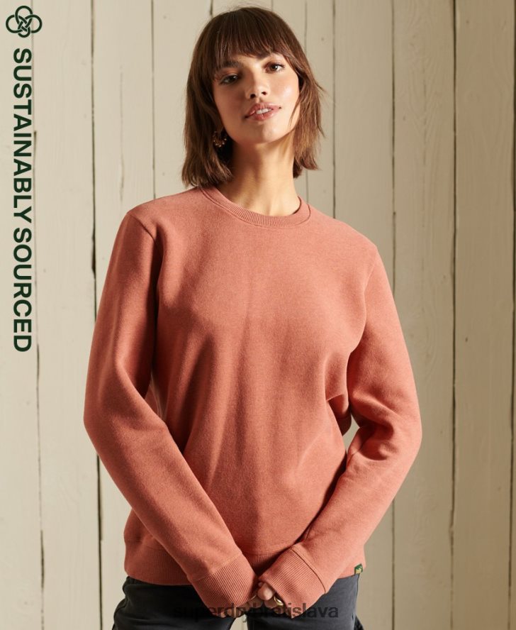 Superdry ženy Vintage mikina s logom z organickej bavlny 6B4ZTR6139 oblečenie hnedá