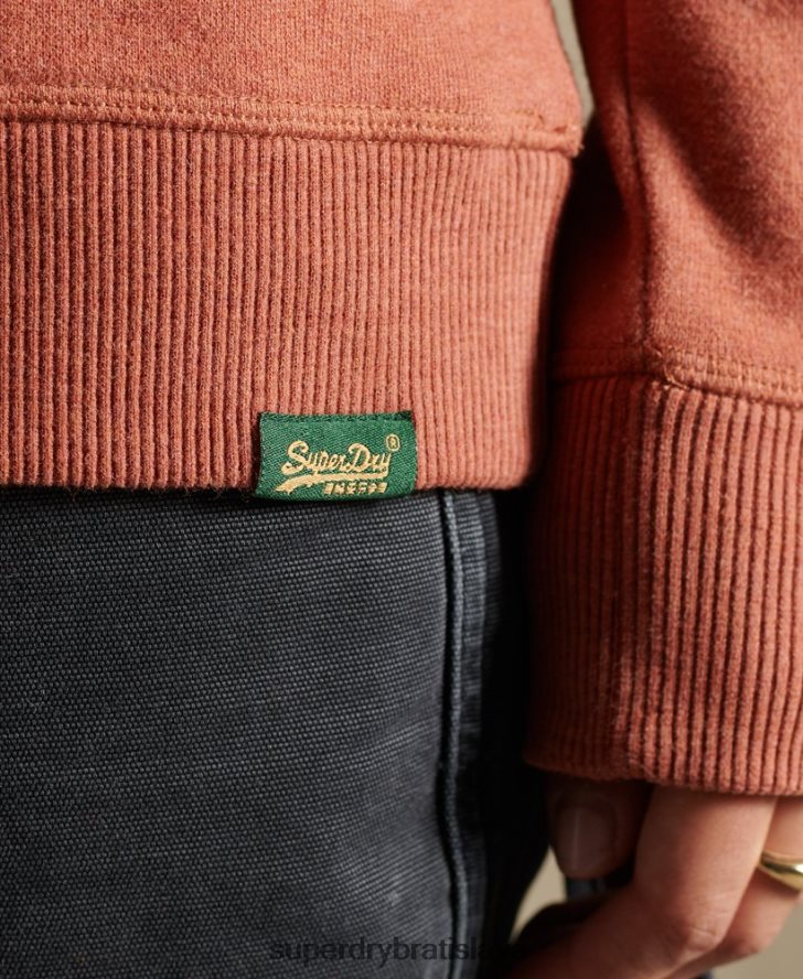 Superdry ženy Vintage mikina s logom z organickej bavlny 6B4ZTR6139 oblečenie hnedá