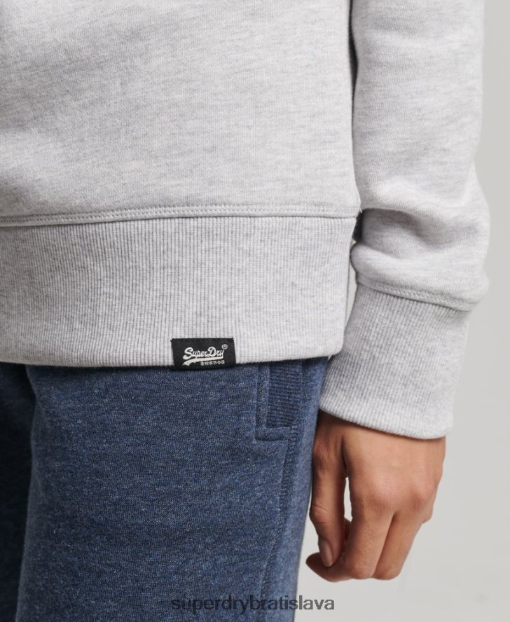 Superdry ženy Vintage mikina z organickej bavlny 6B4ZTR5758 oblečenie svetlo šedá