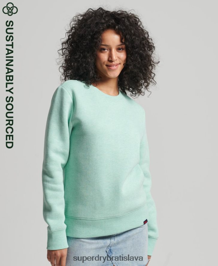 Superdry ženy Vintage mikina z organickej bavlny 6B4ZTR5855 oblečenie zelená