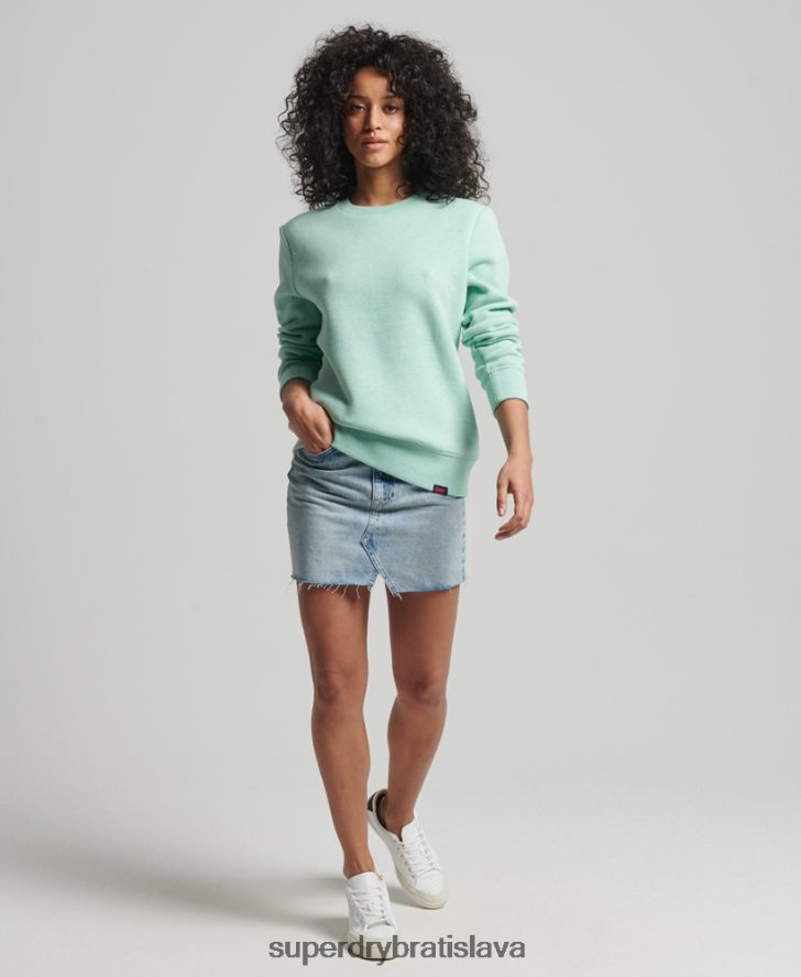 Superdry ženy Vintage mikina z organickej bavlny 6B4ZTR5855 oblečenie zelená