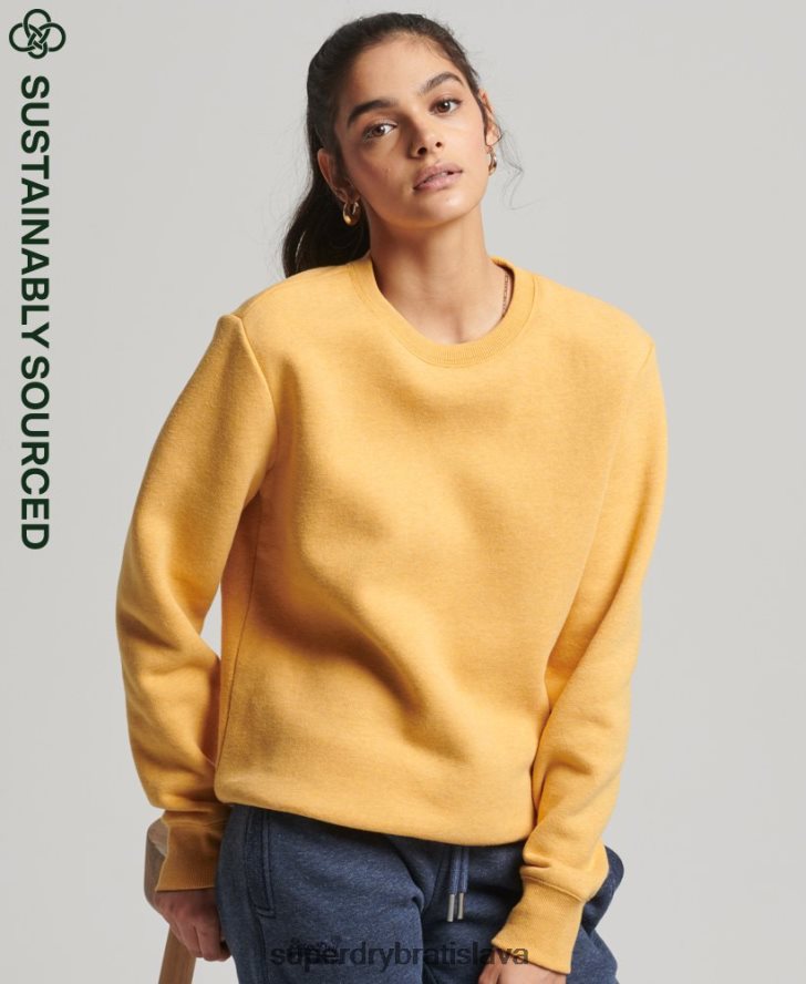 Superdry ženy Vintage mikina z organickej bavlny 6B4ZTR5859 oblečenie žltá