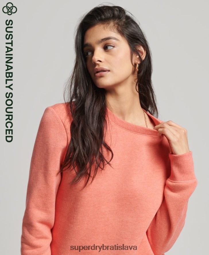 Superdry ženy Vintage mikina z organickej bavlny 6B4ZTR5868 oblečenie koralový